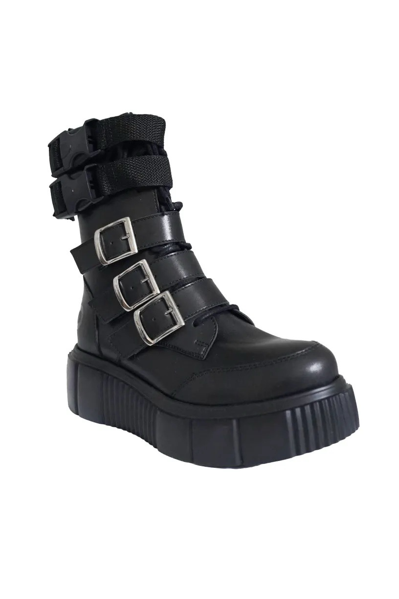 Altercore Damen vegan Stiefel Demi Vegan Schwarz